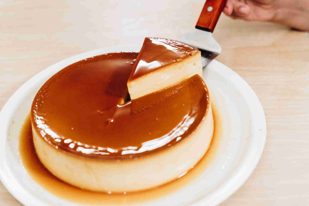 Flan de dulce de leche sin azúcar